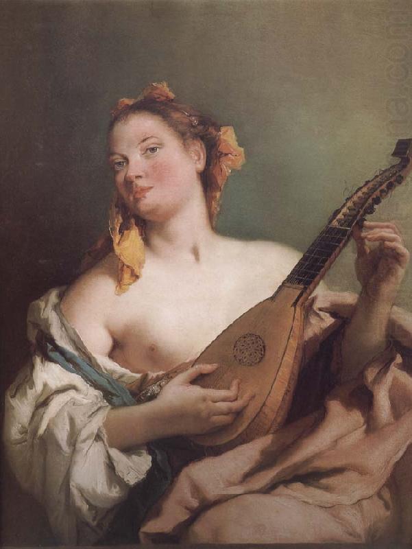 Mandolin played the young woman, Giovanni Battista Tiepolo